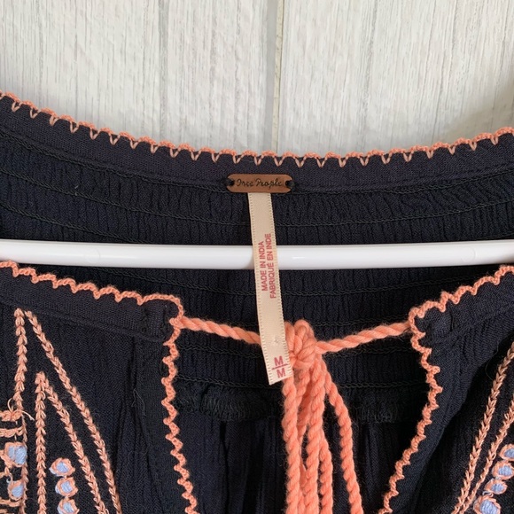 Free People Wind Willow Minidress in Black - Picture 4 of 8